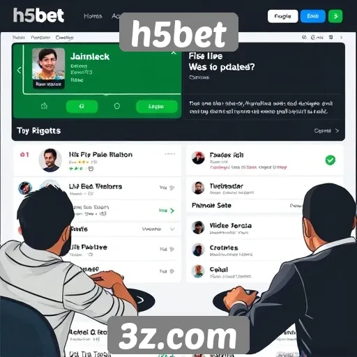 jogadores comentam sobre a interface do h5bet